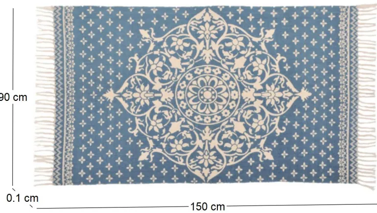 Tapis oriental en coton 90 x 150 cm