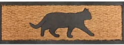 Tapis paillasson en coco 75 x 25 cm (Chat)