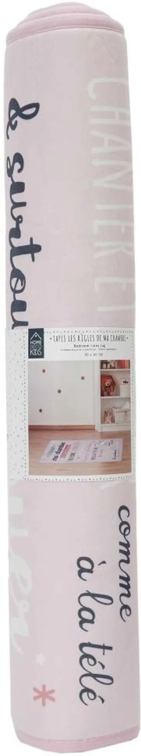Tapis règles de la chambre enfant 60x90 cm (Little princesse -rose)