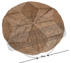 Tapis rond en jonc Kaate (Diamètre 180cm)
