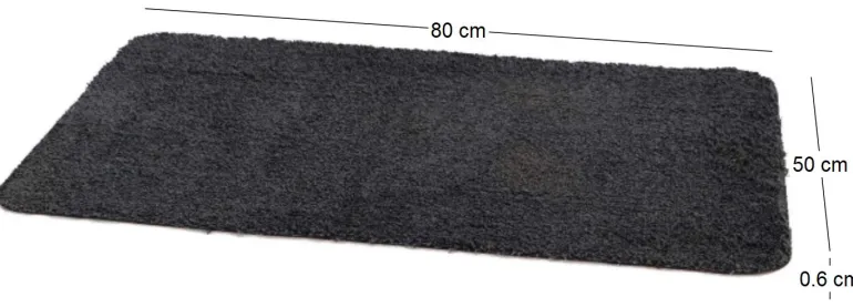 Tapis très absorbant en coton et polyester (80 x 50 cm)