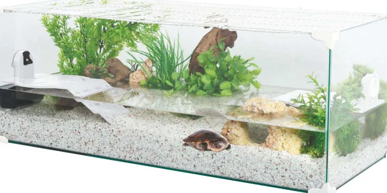 Terrarium pour tortue aquatique Karapas pro 120 litres (Blanc)