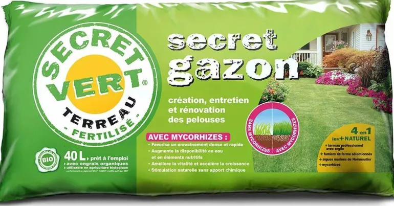 Terreau création et entretien pelouse avec mycorhizes 40 litres