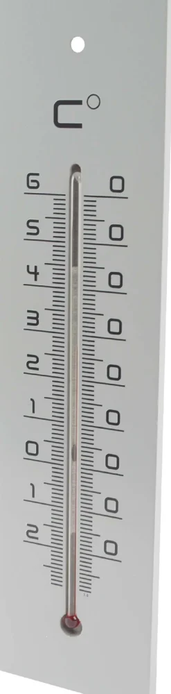 Thermomètre en médium contemporain (Gris - 30 cm)