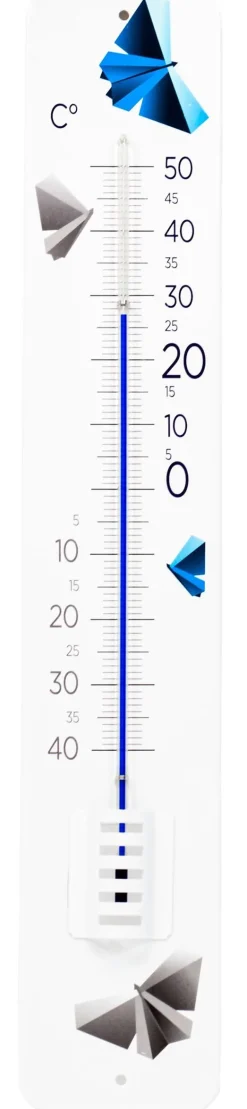 Thermomètre en métal avec décor Origami