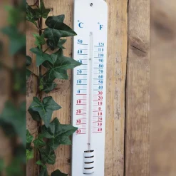 Thermomètre extérieur sur plaque métal 45cm