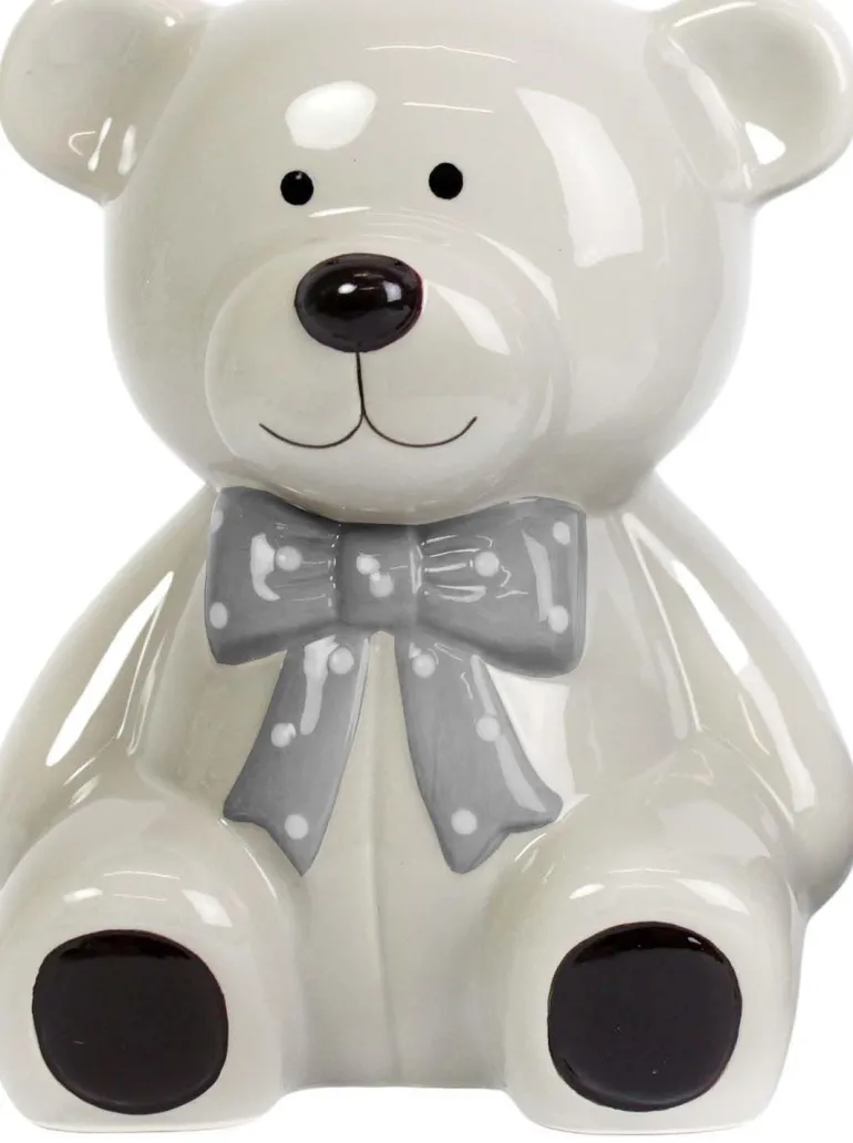 Tirelire enfant en dolomite Nounours 15 cm (Beige)