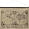 Toile décorative Mappemonde 100 x 75 cm