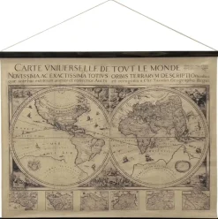 Toile décorative Mappemonde 100 x 75 cm