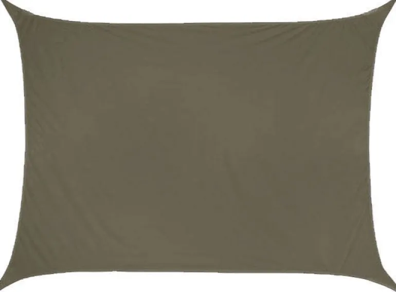 Toile d'ombrage rectangulaire 4 x 3 mètres (Kaki)