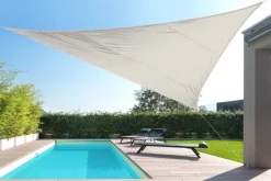 Toile d'ombrage triangulaire 5 mètres (Blanc gardenia)