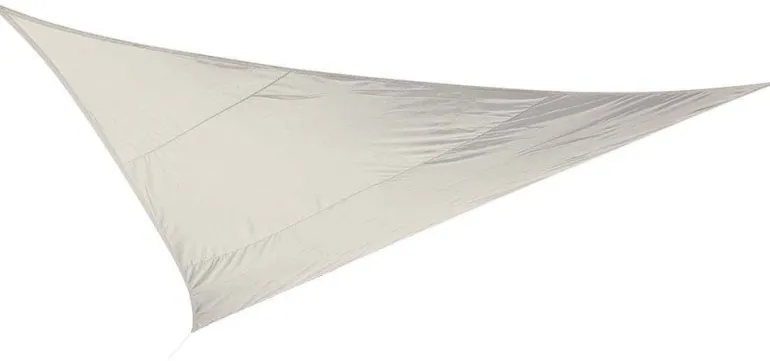 Toile d'ombrage triangulaire 5 mètres (Blanc gardenia)