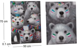 Toiles ours apaches 50 x 70 cm (Lot de 2)