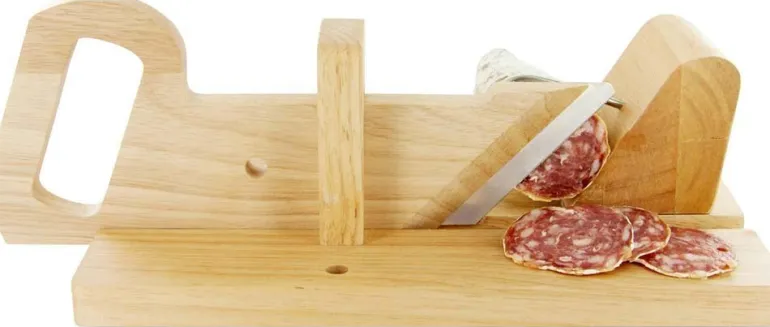 Trancheuse à charcuterie en bois