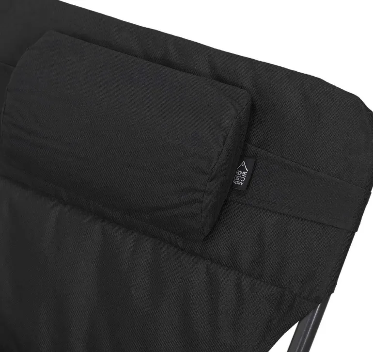 Transat en métal pliant Corfou (Noir)