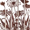 Treillis brise vue en 5 parties Fleurs (L : 137,5 x 1,5 x 170 cm)