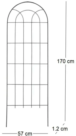Treillis support pour plantes en acier noir (Classique)
