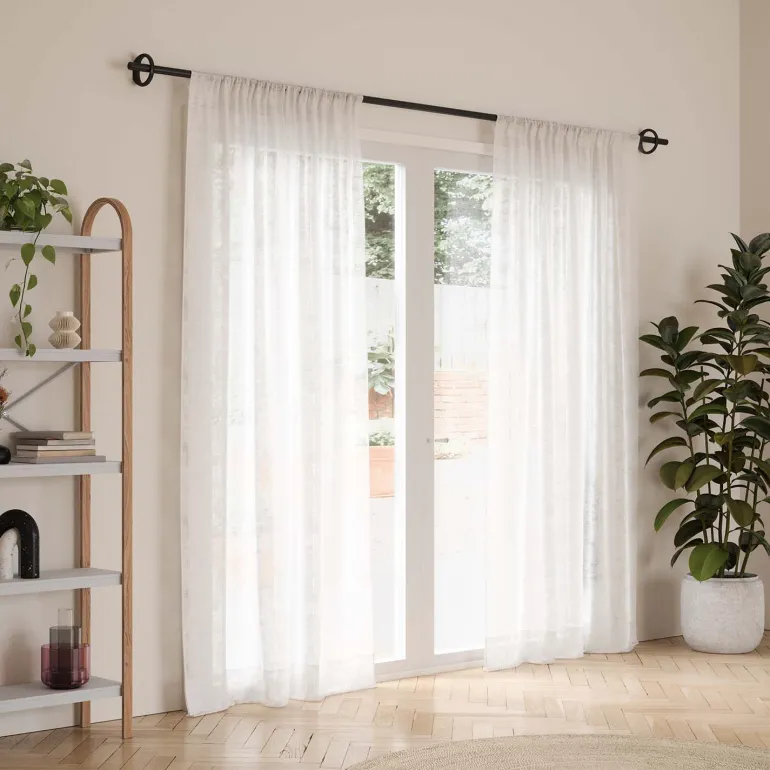 Tringle à rideaux en acier Rod (Noir mat)