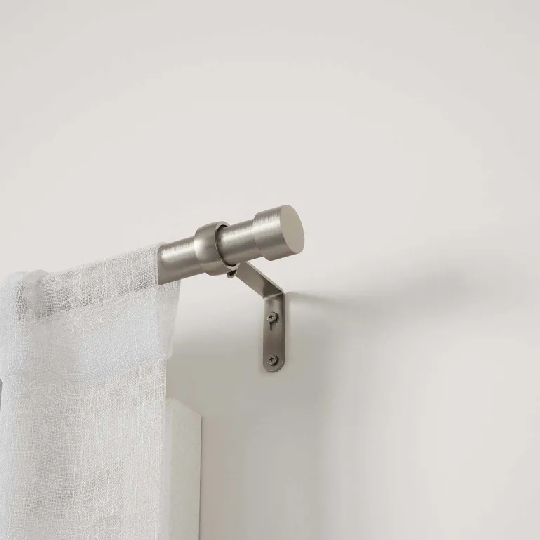 Tringle à rideaux en métal nickel Cappa (Longueur réglable de 91 à 168 cm)