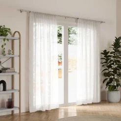 Tringle à rideaux extensible en acier Flute