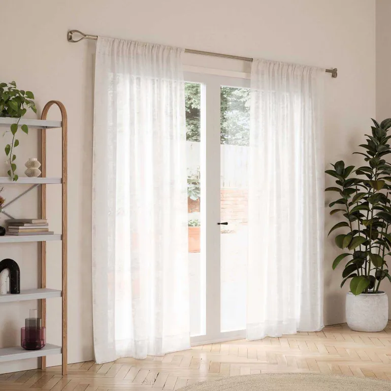 Tringle à rideaux extensible Loop (Nickel)