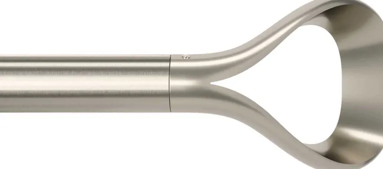 Tringle à rideaux extensible Loop (Nickel)