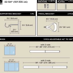 Tringle à rideaux extensible Loop (Nickel)