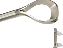 Tringle à rideaux extensible Loop (Nickel)