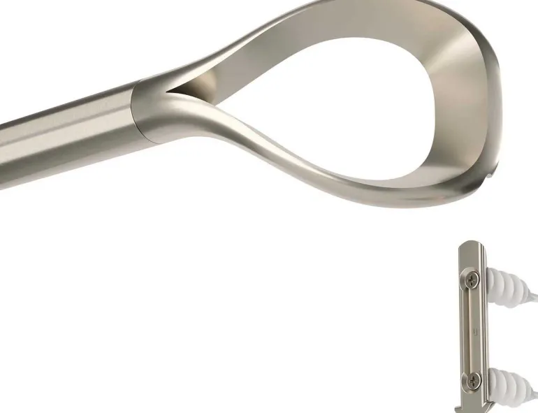 Tringle à rideaux extensible Loop (Nickel)