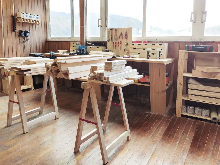 Tréteau en pin brut Professionnel Plus