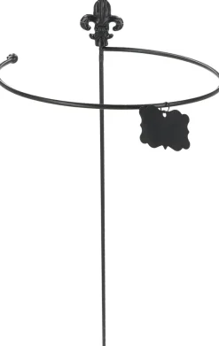 Tuteur à plantes rond en acier fleurs de lys (Lot de 2)