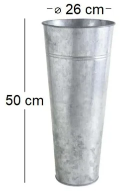 Vase de jardin en zinc lourd (50 cm)