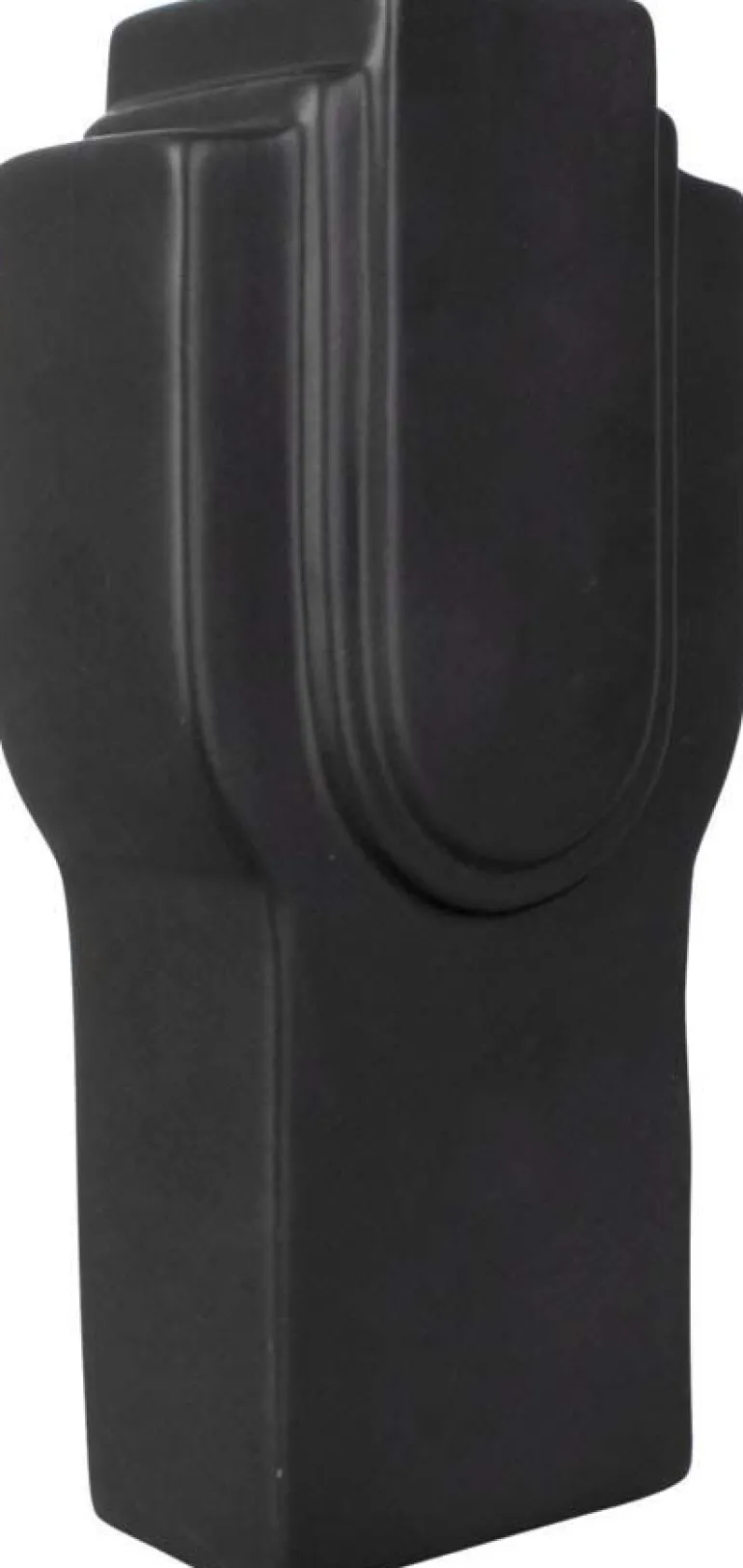 Vase en céramique Art rectangles 23 cm (Noir)