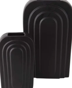 Vase en céramique noir Arc (Grand modèle)