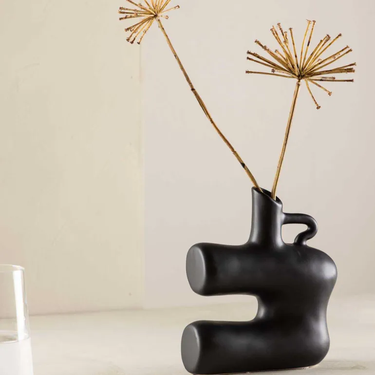 Vase en grès Dity (Noir)