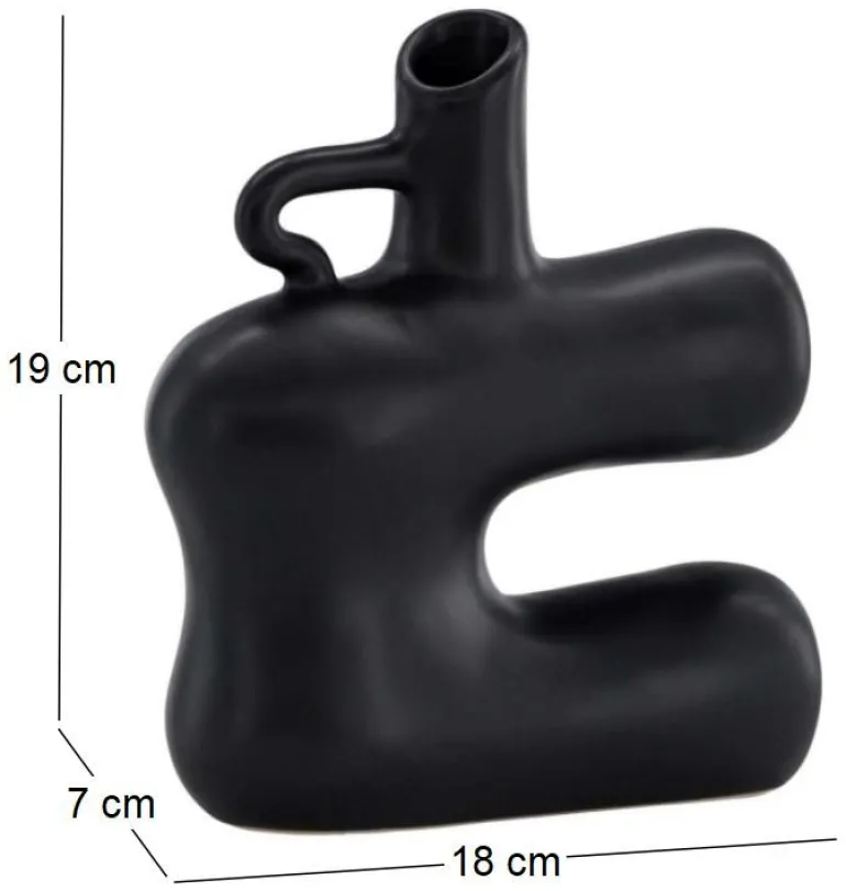 Vase en grès Dity (Noir)