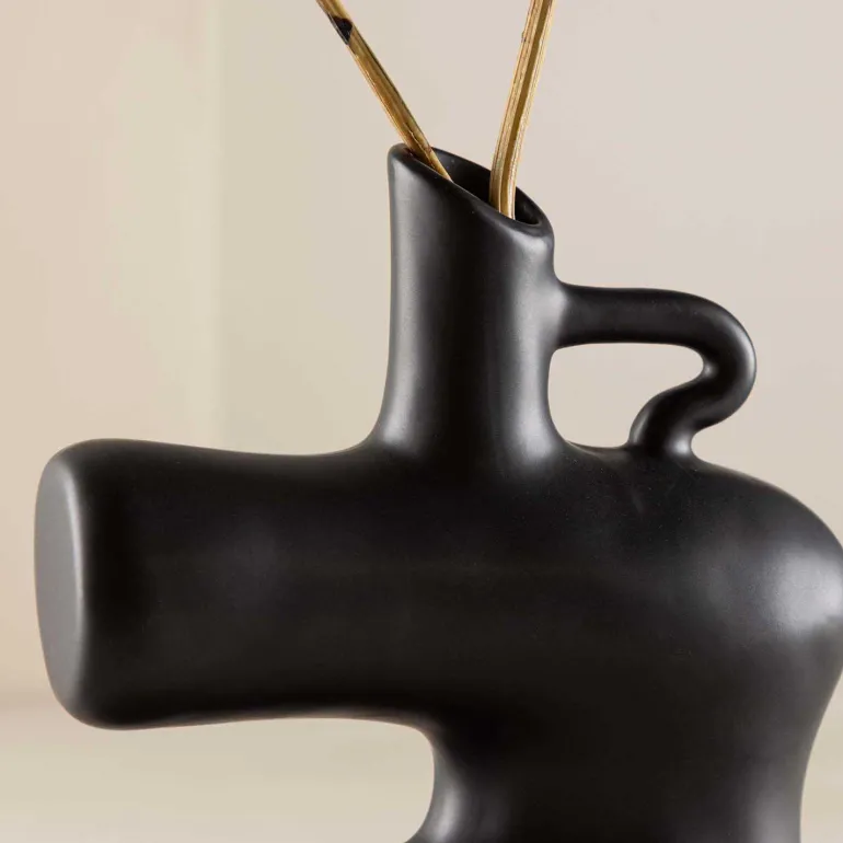 Vase en grès Dity (Noir)