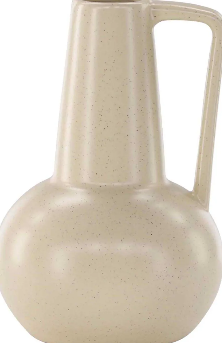 Vase en grès Lane (Beige et noir)