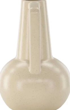 Vase en grès Lane (Beige et noir)