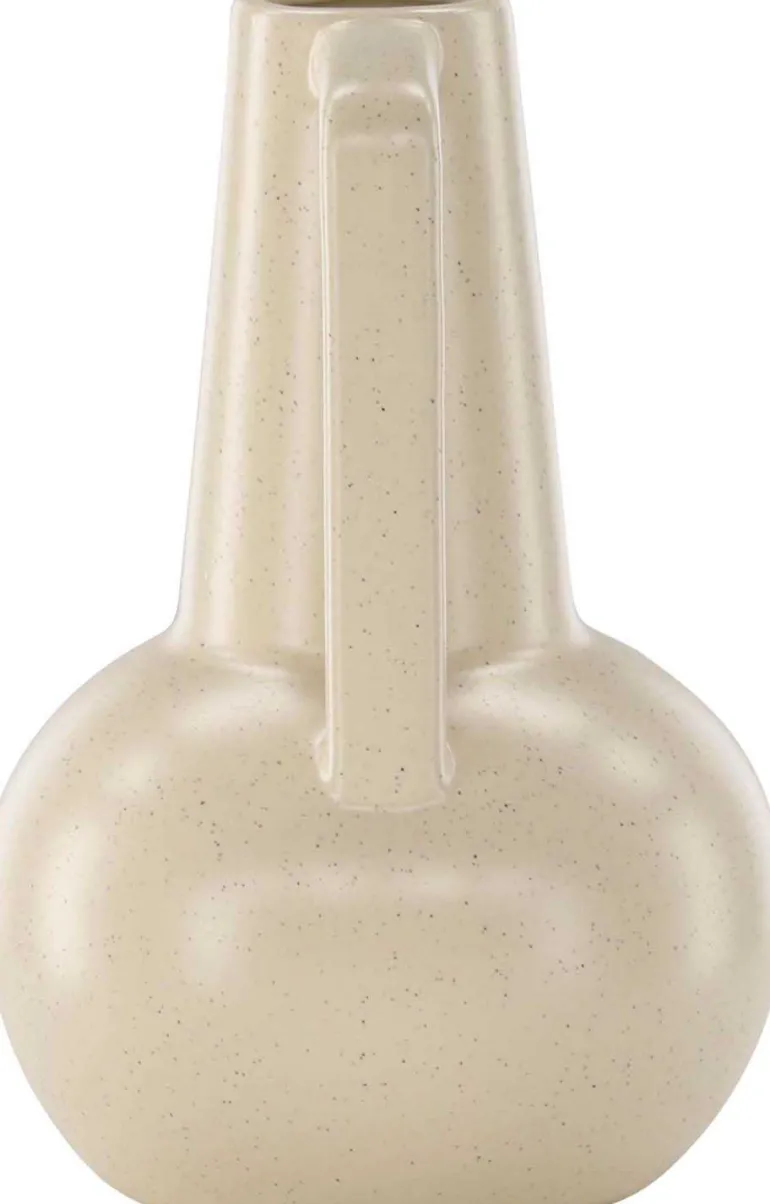 Vase en grès Lane (Beige et noir)