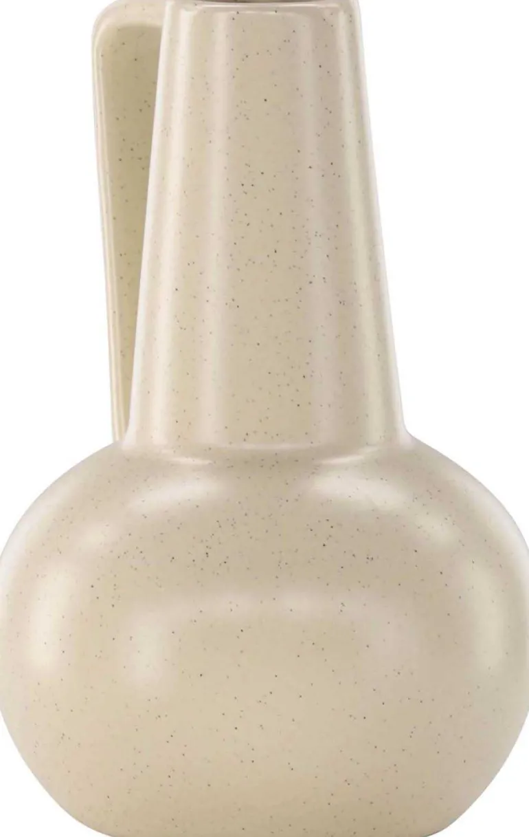 Vase en grès Lane (Beige et noir)