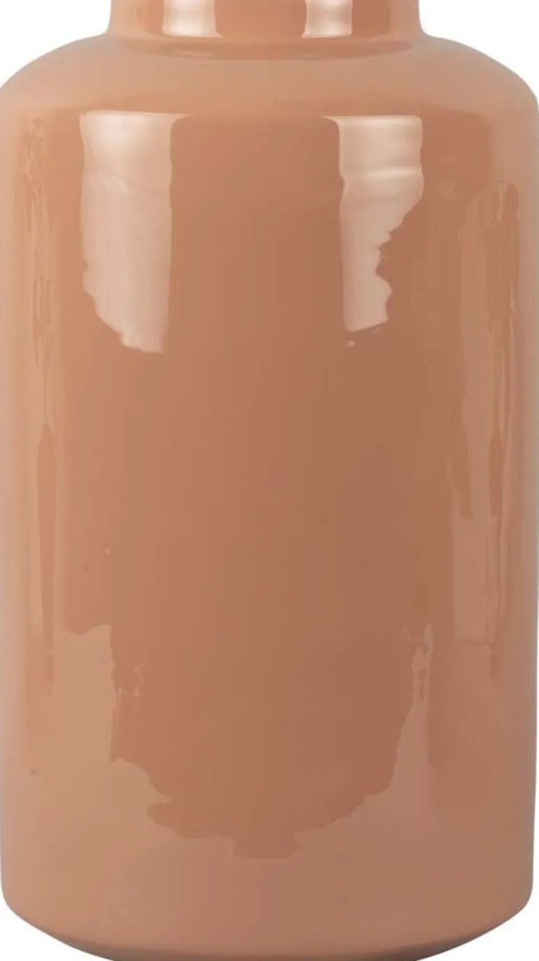 Vase en métal Enamel XL 19 x 33 cm (Rose pâle)