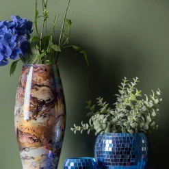 Vase en verre Melange Cone (Marron)