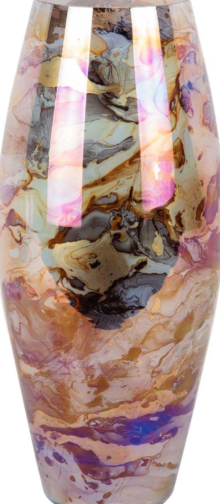 Vase en verre Melange Cone (Marron)