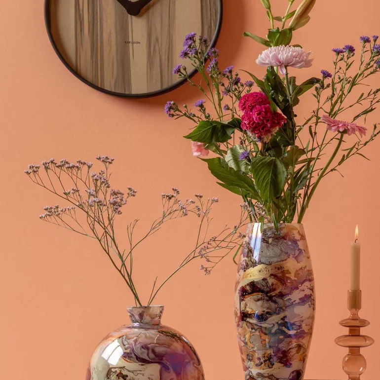 Vase en verre Melange Cone (Marron)