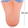 Vase en verre Ruffles Medium (Orange)