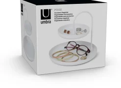 Vide poche design en métal (Blanc)