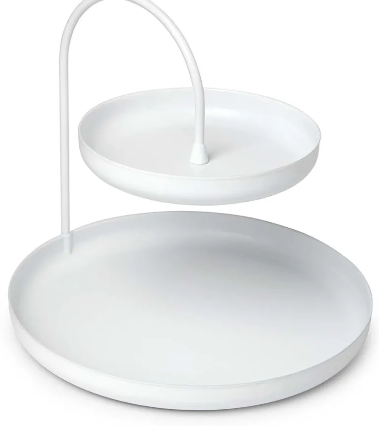 Vide poche design en métal (Blanc)