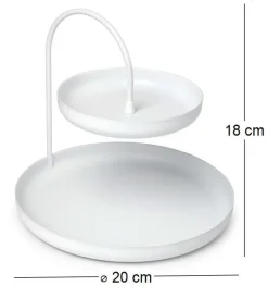 Vide poche design en métal (Blanc)