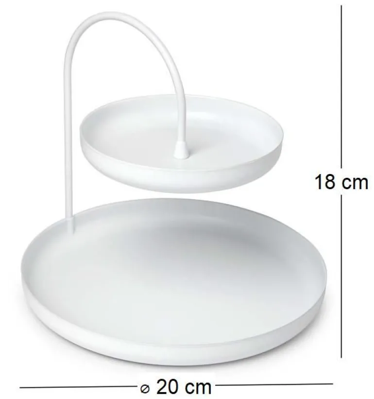 Vide poche design en métal (Blanc)
